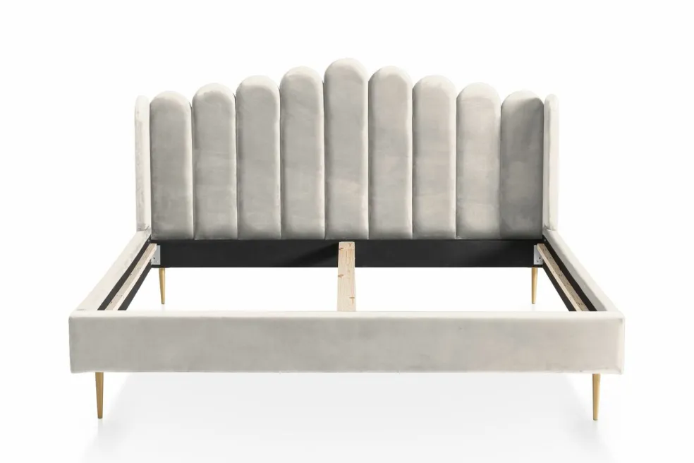 Lit capitonné coquillage PASARKEMIS