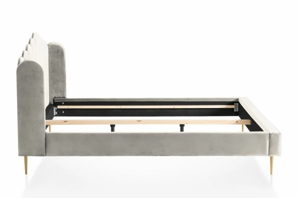 Lit capitonné coquillage PASARKEMIS