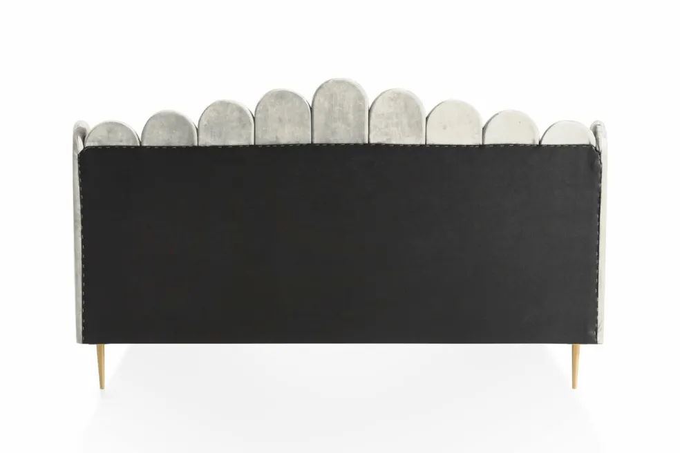 Lit capitonné coquillage PASARKEMIS