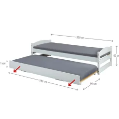 Lit double escamotable 90 x 200 cm VINDAS