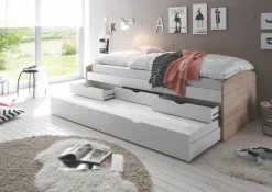 Lit gigogne avec rangement 90 x 200 cm NESSI