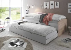 Lit gigogne avec rangement 90 x 200 cm NESSI