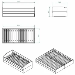 Lit gigogne convertible LOTAR
