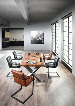 Lot de 2 chaises à piètement luge BARCELONA