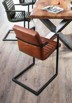 Lot de 2 chaises à piètement luge BARCELONA