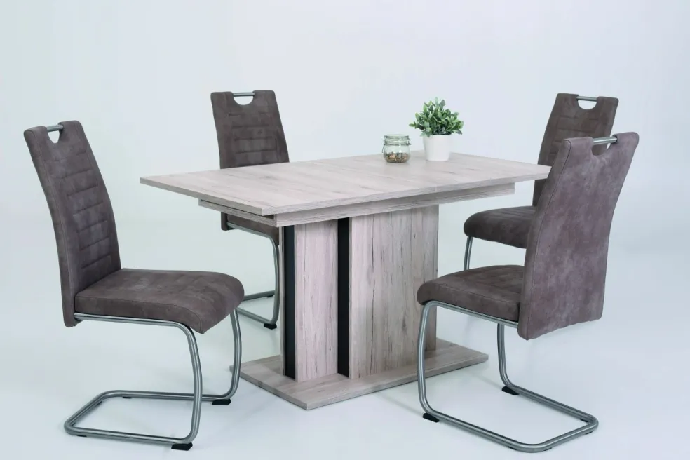 Lot de 4 chaises à piètement luge ULLA S