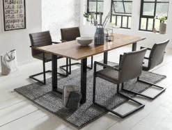 Lot de 2 chaises à piètement luge SUKARAJA