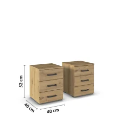 Lot de 2 chevets EVORA