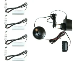 Lot de 4 éclairages pour tablettes en verre à clipser  DURAME