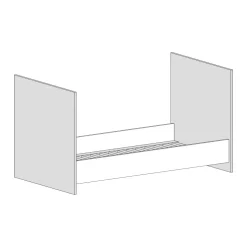 Lot de 2 parois latérales pour lit évolutif METZ