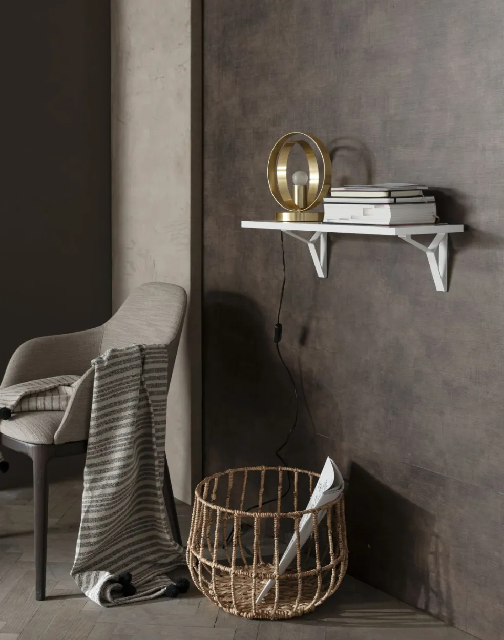 Lot de 2 supports pour étagère murale FLORENCE