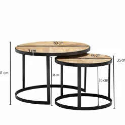 Lot de 2 tables basses DOI KIO RAI-MONG