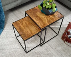 Lot de 2 tables d'appoint BURI RAM