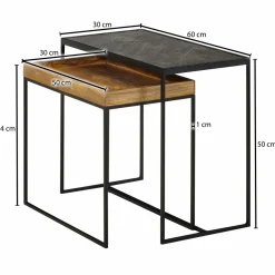 Lot de 2 tables d'appoint BUENG KAN