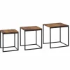 Lot de 3 tables d'appoint BURI RAM