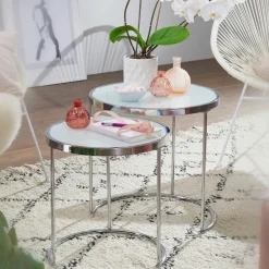 Lot de 2 tables d'appoint CHIANG RAI