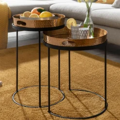Lot de 2 tables d'appoint YALA