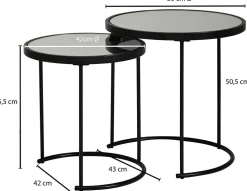 Lot de 2 tables gigognes CHIANG RAI