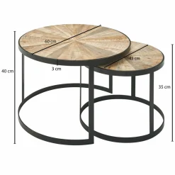 Lot de 2 tables gigognes DOI KIO RAI-MONG