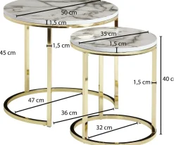 Lot de 2 tables gigognes LAM LUK KA