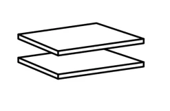 Lot de 2 tablettes amovibles MALTA 899