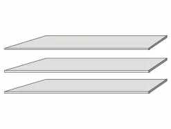 Lot de 3 tablettes amovibles WNND92 RONDINO
