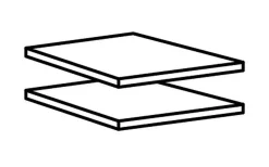 Lot de 2 tablettes amovibles 970