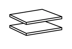 Lot de 2 tablettes amovibles MALTA