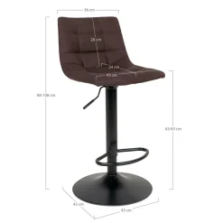 Lot de 2 tabourets de bar MIDDELFART