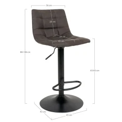 Lot de 2 tabourets de bar MIDDELFART