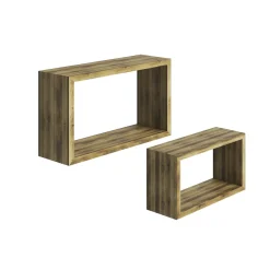 Lot de 2 étagères murales DUO