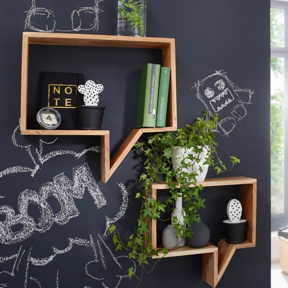 Lot de 2 étagères murales NEVADO COPA