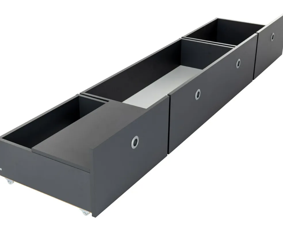 Lot de 3 tiroirs à roulettes ALESSIA