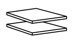 Lot de 2 tablettes amovibles 994