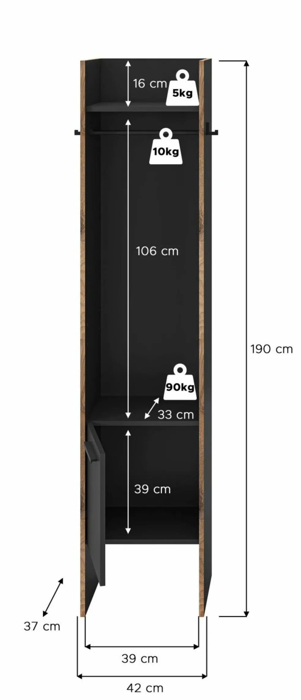 Meuble penderie BUENO