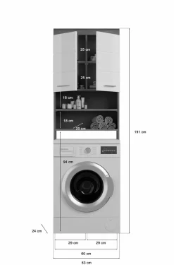 Meuble pour machine à laver SEWULA