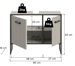 Meuble sous lavabo BAGNO