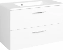 Meuble sous vasque 80 avec vasque en fonte minérale PORTOFINO