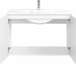 Meuble sous vasque 80 avec vasque en fonte minérale BOLOGNA