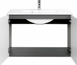 Meuble sous vasque 80 avec vasque en fonte minérale BOLOGNA
