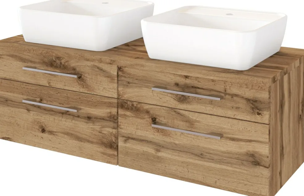 Meuble sous vasque 120 avec vasque à poser DAVOS