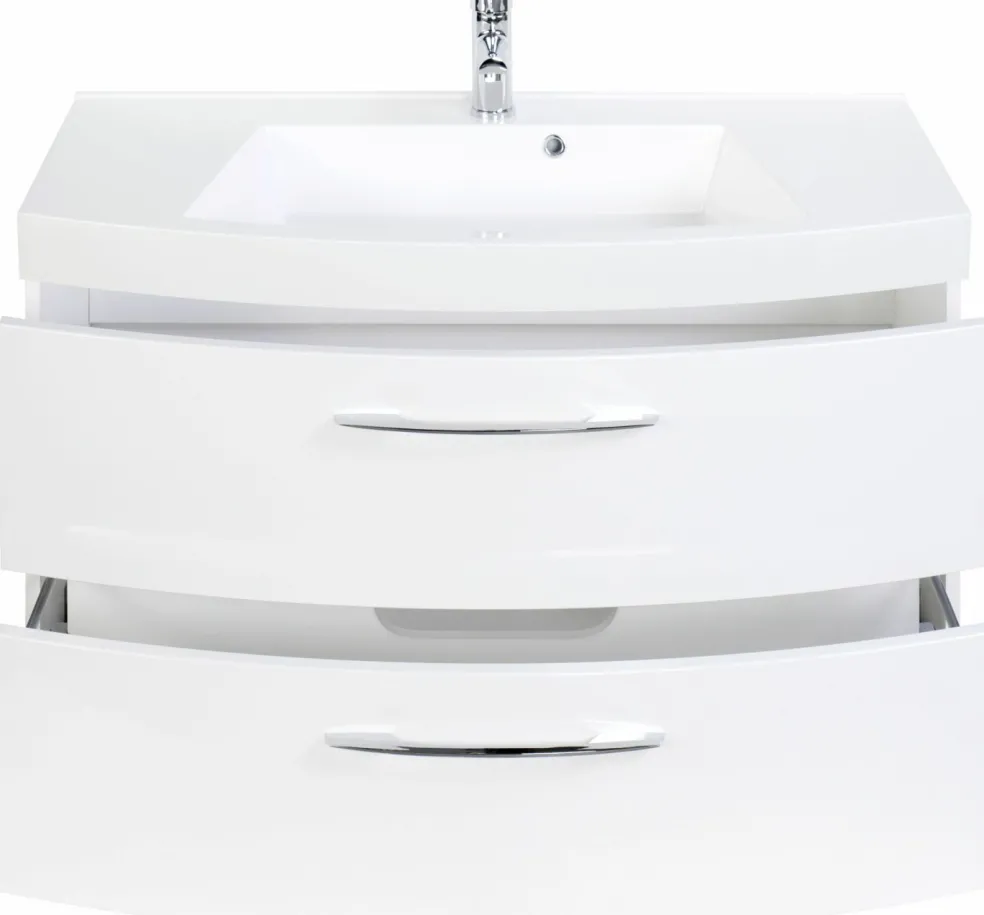 Meuble sous vasque 100 avec vasque en fonte minérale FLORIDA