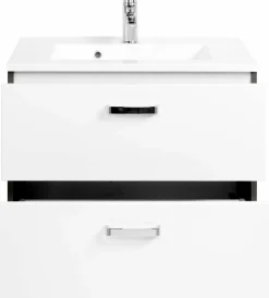 Meuble sous vasque 70 avec vasque en fonte minérale BOLOGNA