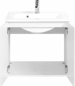 Meuble sous vasque 60 avec vasque en fonte minérale BOLOGNA