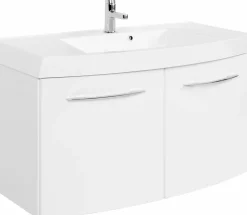 Meuble sous vasque 100 avec vasque en fonte minérale FLORIDA