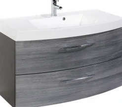 Meuble sous vasque 100 avec vasque en fonte minérale FLORIDA