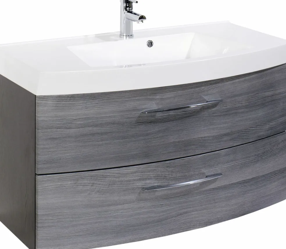 Meuble sous vasque 100 avec vasque en fonte minérale FLORIDA