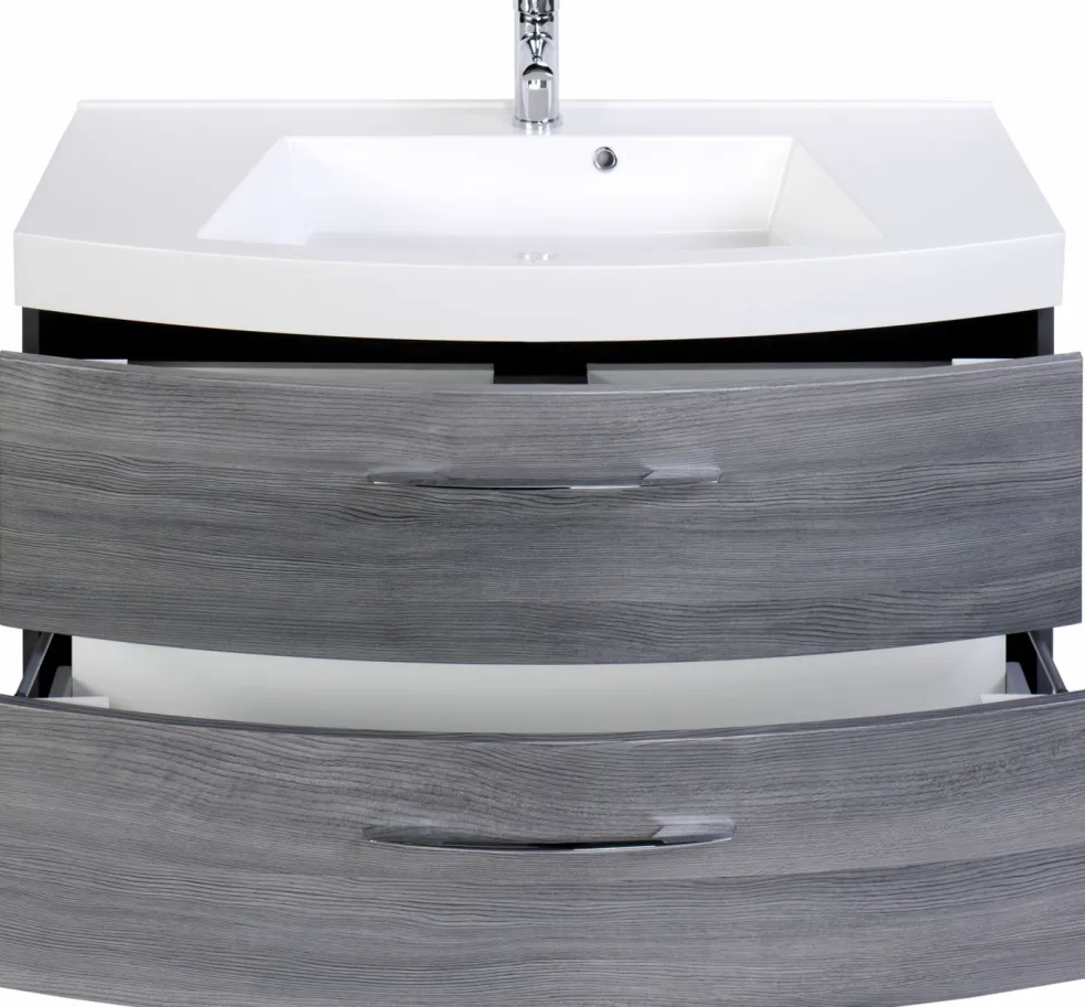 Meuble sous vasque 100 avec vasque en fonte minérale FLORIDA