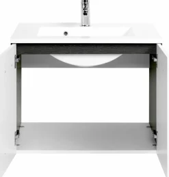 Meuble sous vasque 70 avec vasque en fonte minérale BOLOGNA