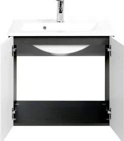 Meuble sous vasque 60 avec vasque en fonte minérale BOLOGNA